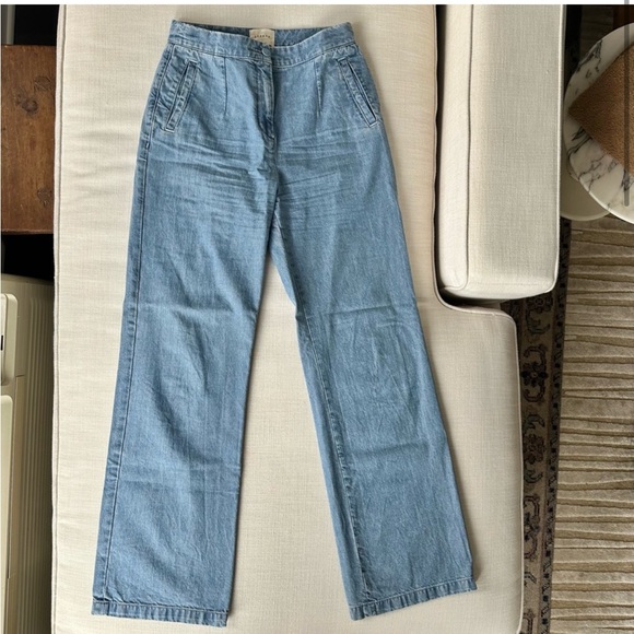 Sezane Martin Trousers Chambray size 6 - Picture 2 of 11